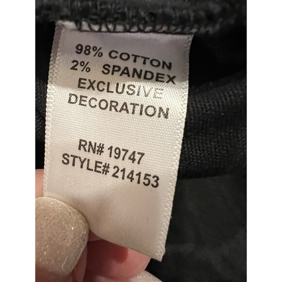 Counterparts Womens Black Embroidered Colorful Butterflys Resort Capri Pants 14 - Picture 7 of 8